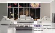 White Top Graded Real Leather 3+2 Seater Sofa