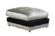 Buy Extremely Soft Crushed Velvet Fabric Large Footstool
